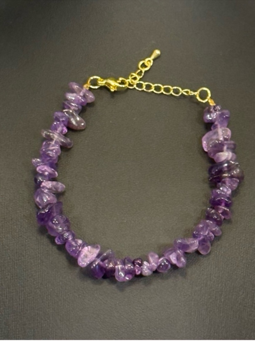 Amethyst Crystal Chip Bracelet